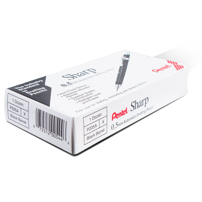 Pentel Sharp Mechanical Pencil (0.5mm), Black Barrel (P205A)