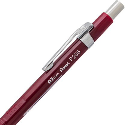 Pentel Sharp Mechanical Pencil (0.5mm), Red Barrel (P205B)