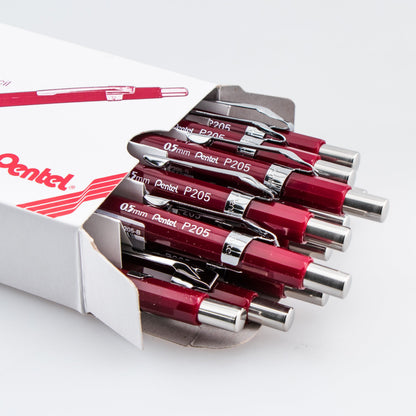 Pentel Sharp Mechanical Pencil (0.5mm), Red Barrel (P205B)