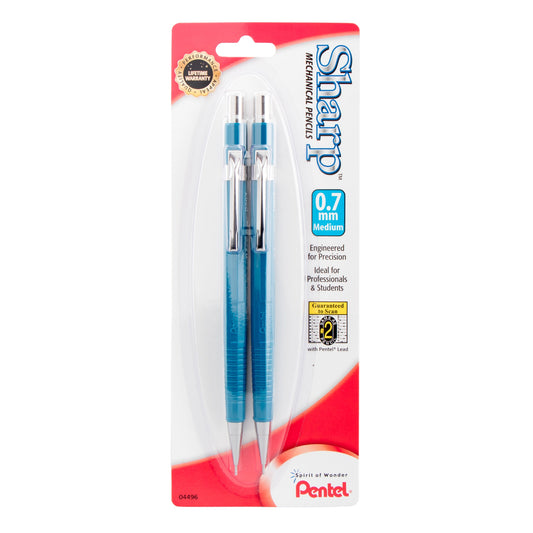 Pentel Sharp Mechanical Pencil (0.7mm) 2-Pk (P207BP2-K6)