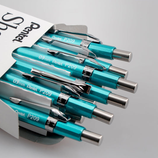 Pentel Sharp Mechanical Pencil, (0.9mm), Metallic Bluish Green Barrel (P209MK), 48 Dozen