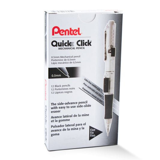 QUICK CLICK Mechanical Pencil (0.5mm), Black Barrel (PD215A)