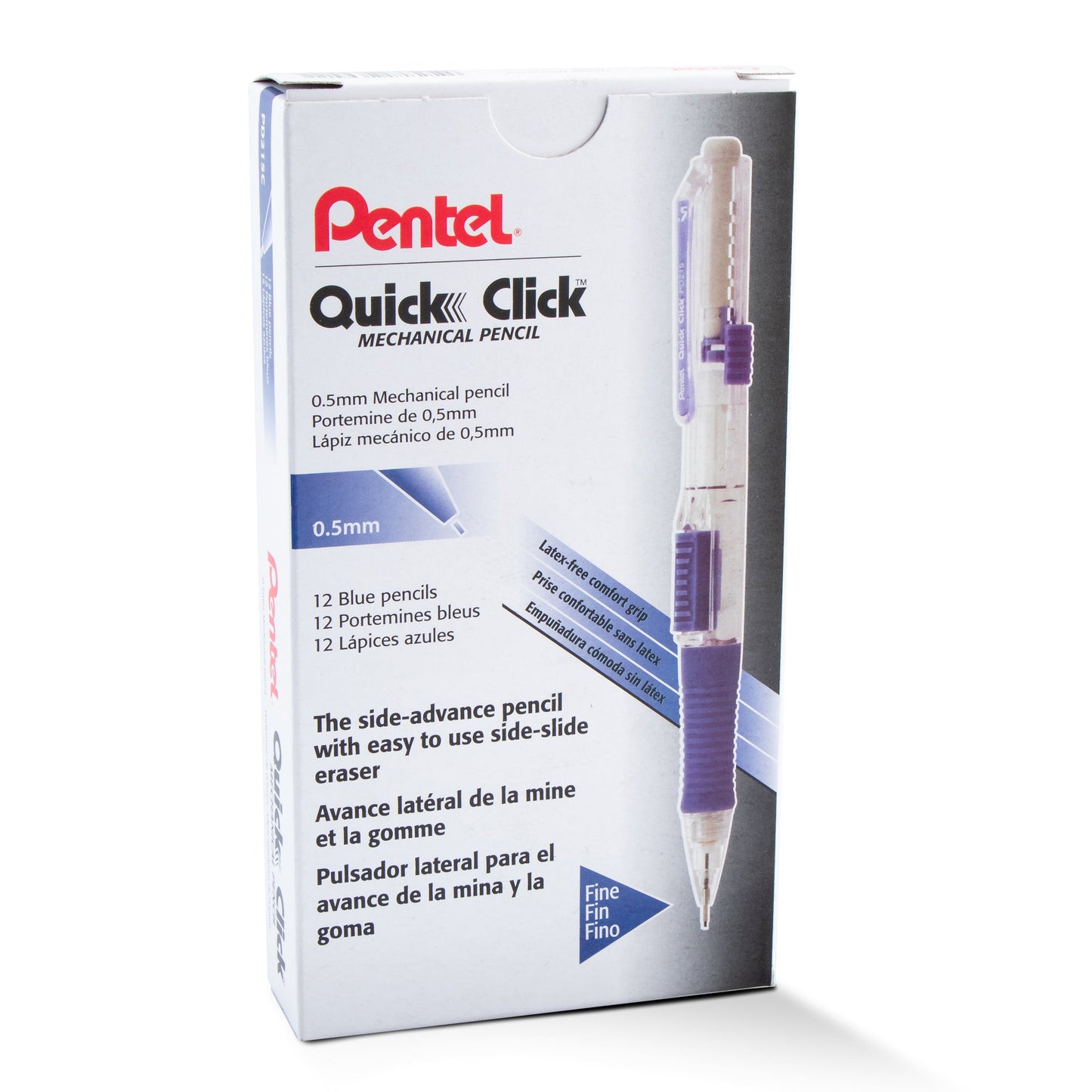 QUICK CLICK Mechanical Pencil (0.5mm), Blue Barrel (PD215C)