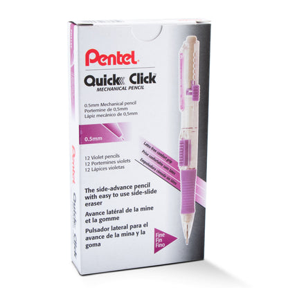 QUICK CLICK Mechanical Pencil (0.5mm), Violet Barrel (PD215V)