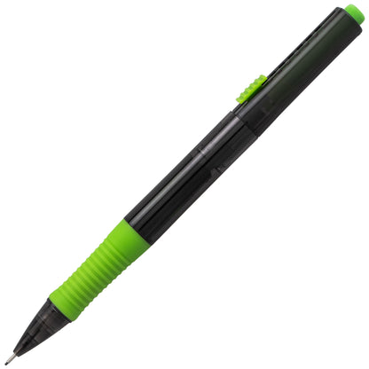 QUICK CLICK POP Mechanical Pencil, (0.7mm) Medium 2B Lead, Black Barrel w/Green Trim (PD217AK)