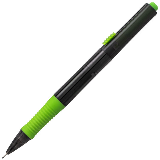 QUICK CLICK POP Mechanical Pencil, (0.7mm) Medium 2B Lead, Black Barrel w/Green Trim (PD217AK)