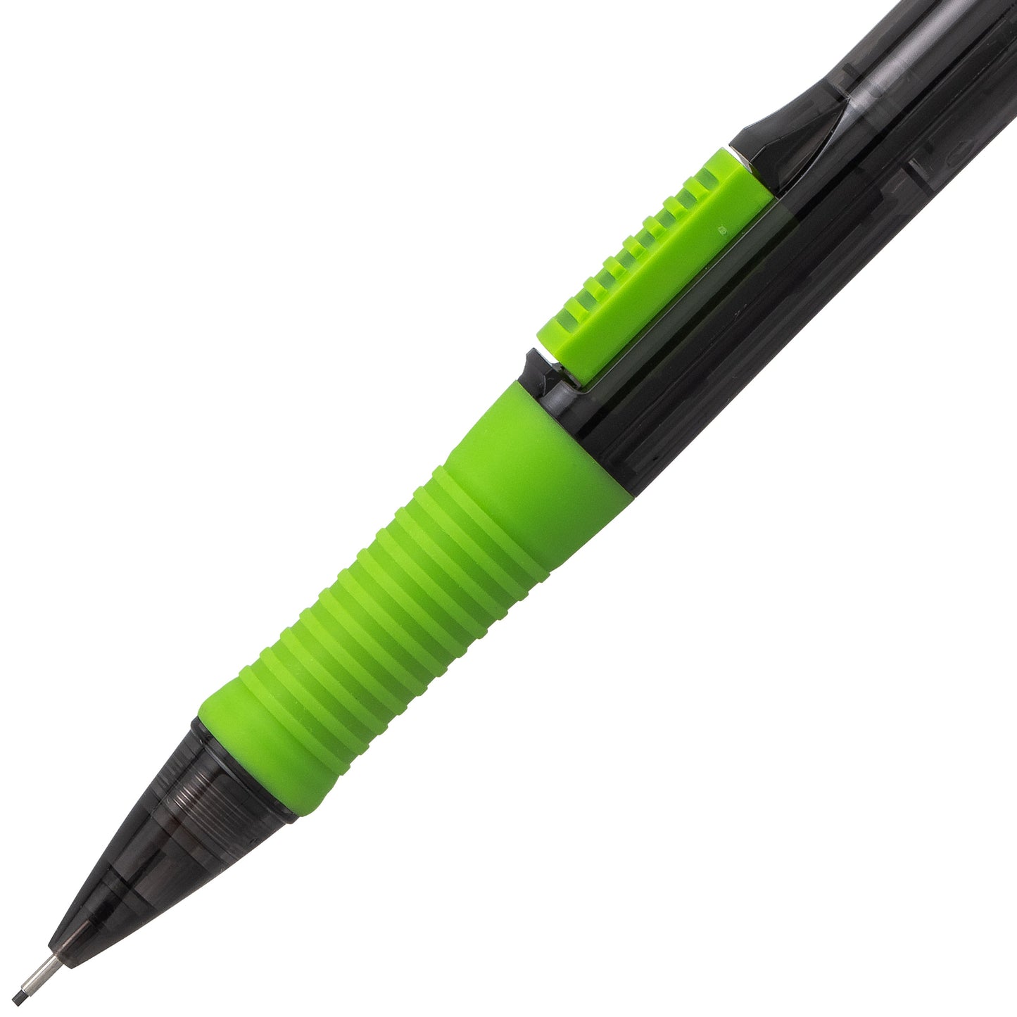 QUICK CLICK POP Mechanical Pencil, (0.7mm) Medium 2B Lead, Black Barrel w/Green Trim (PD217AK)