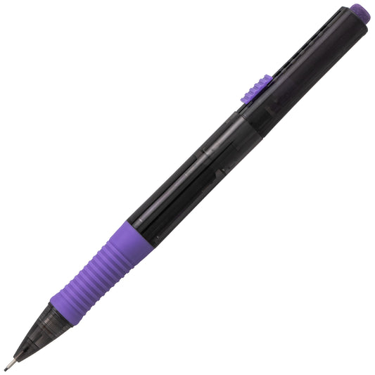 QUICK CLICK POP Mechanical Pencil, (0.7mm) Medium 2B Lead, Black Barrel w/Violet Trim (PD217AV)