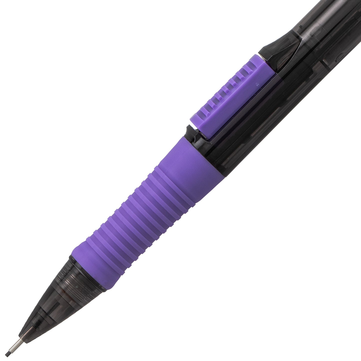 QUICK CLICK POP Mechanical Pencil, (0.7mm) Medium 2B Lead, Black Barrel w/Violet Trim (PD217AV)