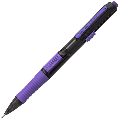 QUICK CLICK POP Mechanical Pencil, (0.7mm) Medium 2B Lead, Black Barrel w/Violet Trim (PD217AV)