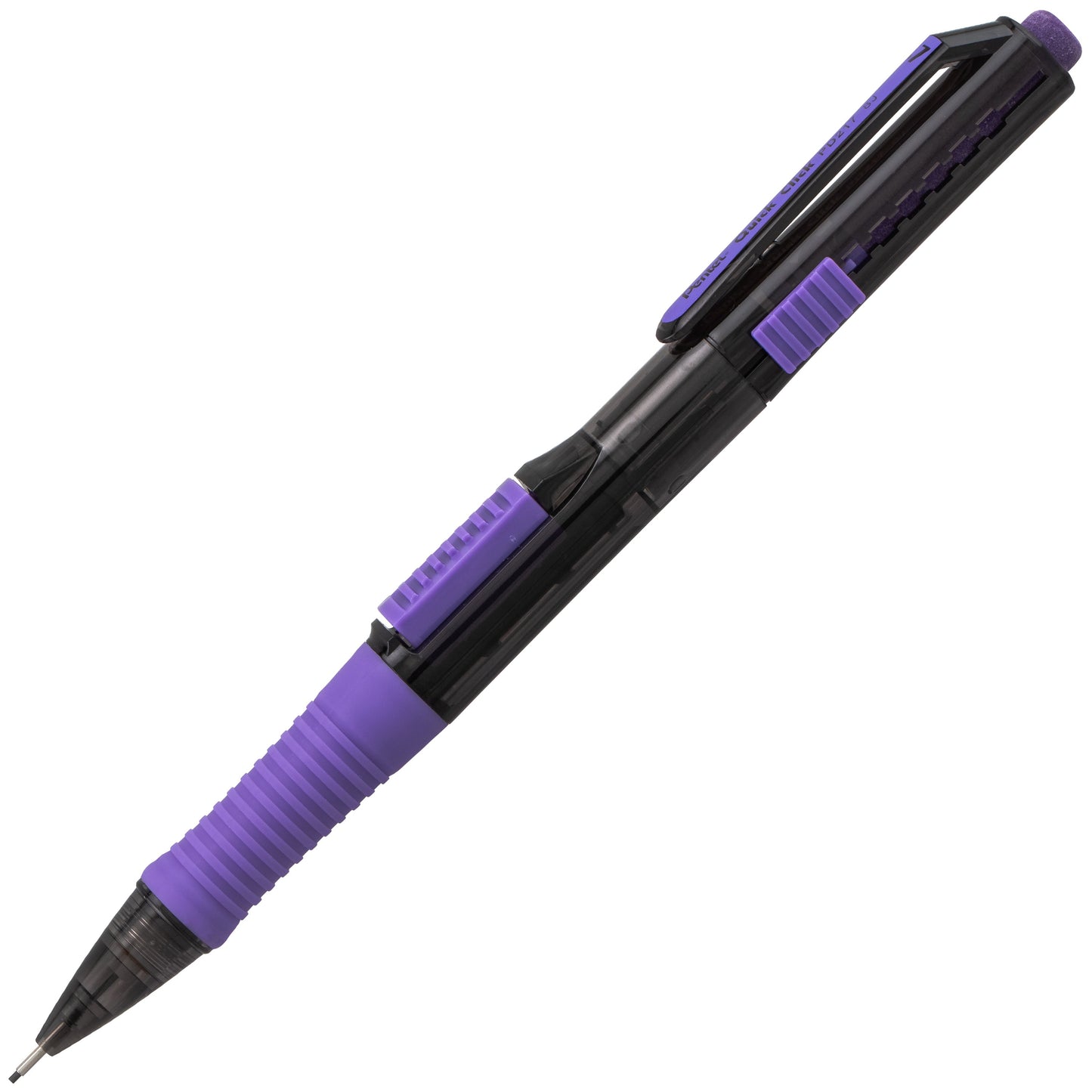 QUICK CLICK POP Mechanical Pencil, (0.7mm) Medium 2B Lead, Black Barrel w/Violet Trim (PD217AV)