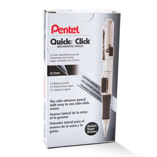 QUICK CLICK Mechanical Pencil (0.7mm), Black Barrel (PD217A)
