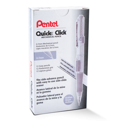 QUICK CLICK Mechanical Pencil (0.7mm), Gray Barrel (PD217N)