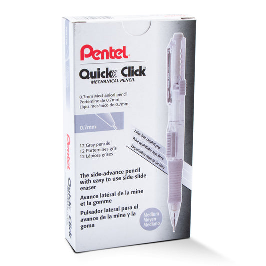 QUICK CLICK Mechanical Pencil (0.7mm), Gray Barrel (PD217N)