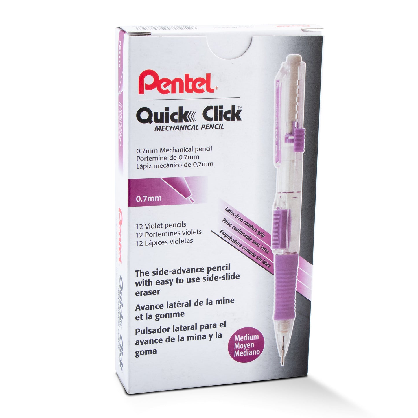 QUICK CLICK Mechanical Pencil (0.7mm), Violet Barrel (PD217V)