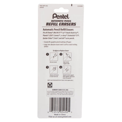 Refill Eraser For AL, AX and PD Series Pencils 5 pcs/Tube, 3-Pk (PDE1BP3-K6)