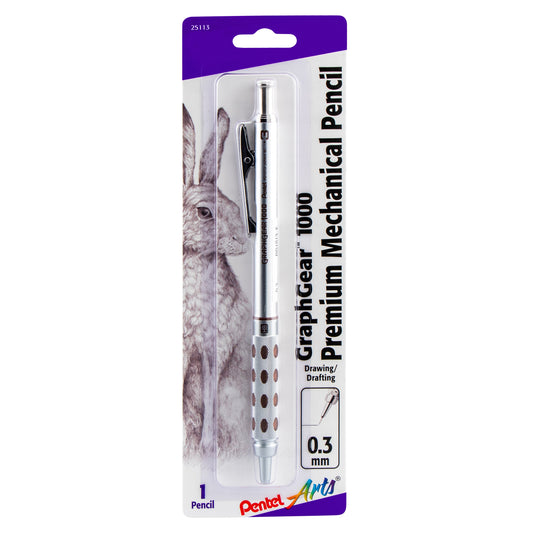 Pentel Arts GraphGear 1000 Automatic Drafting Pencil (0.3mm), 1-Pk (PG1013EPABP)
