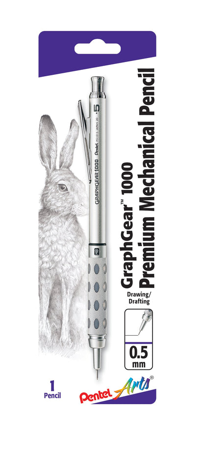 Pentel Arts GraphGear 1000 Automatic Drafting Pencil (0.5mm), 1-Pk (PG1015APABP)