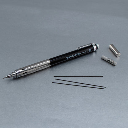 GraphGear 300 Mechanical Pencil, (0.5mm) Fine line, Black Barrel (PG315A)