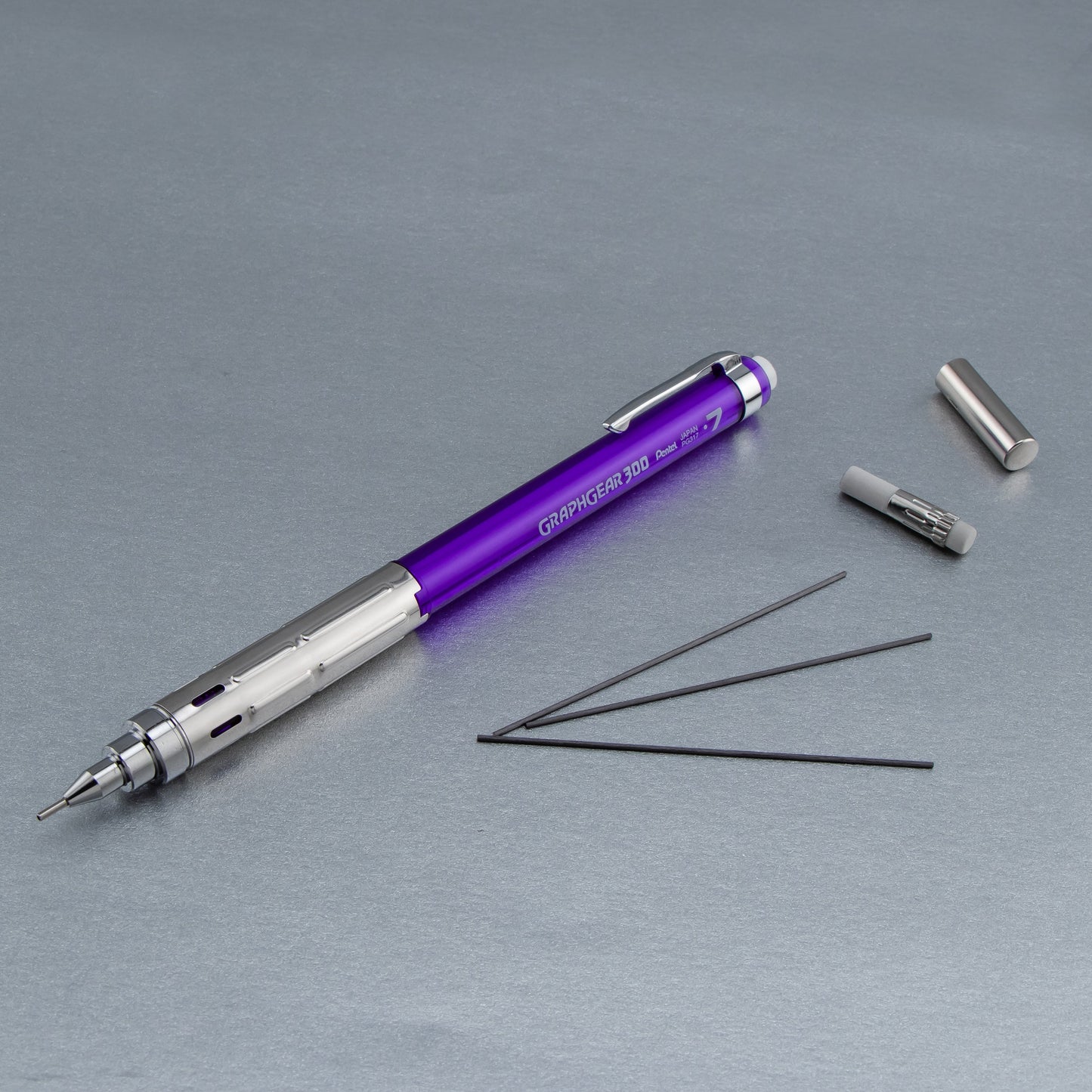 GraphGear 300 Mechanical Pencil, (0.7mm) Medium line, Violet Barrel (PG317TV)