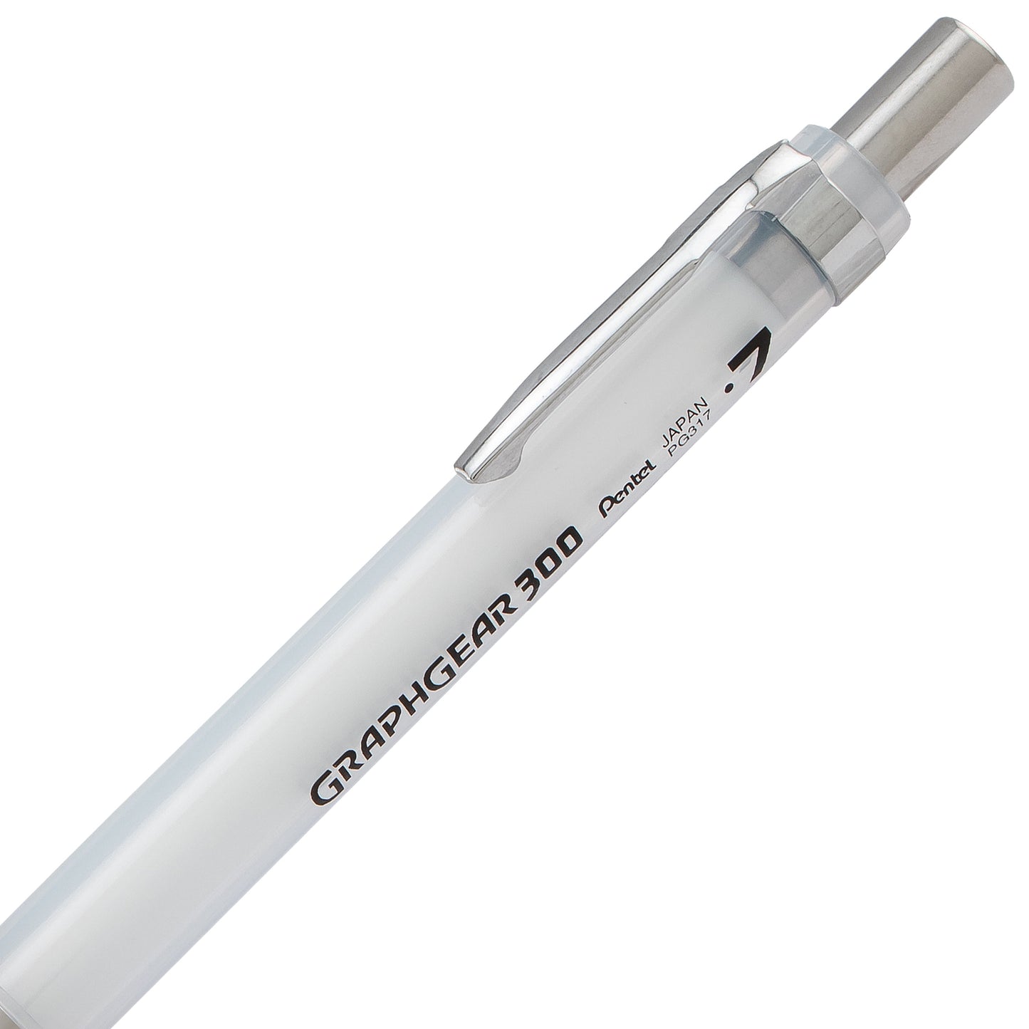 GraphGear 300 Mechanical Pencil, (0.7mm) Medium line, White Barrel (PG317TW)