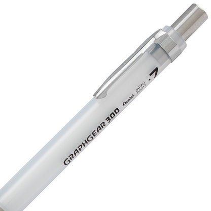 GraphGear 300 Mechanical Pencil, (0.7mm) Medium line, White Barrel (PG317TW)