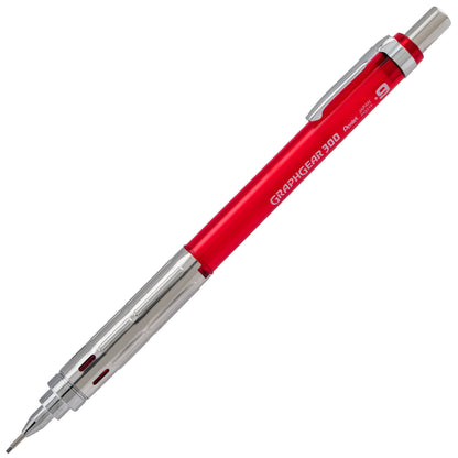 GraphGear 300 Mechanical Pencil, (0.9mm) Thick line, Red Barrel (PG319TB)