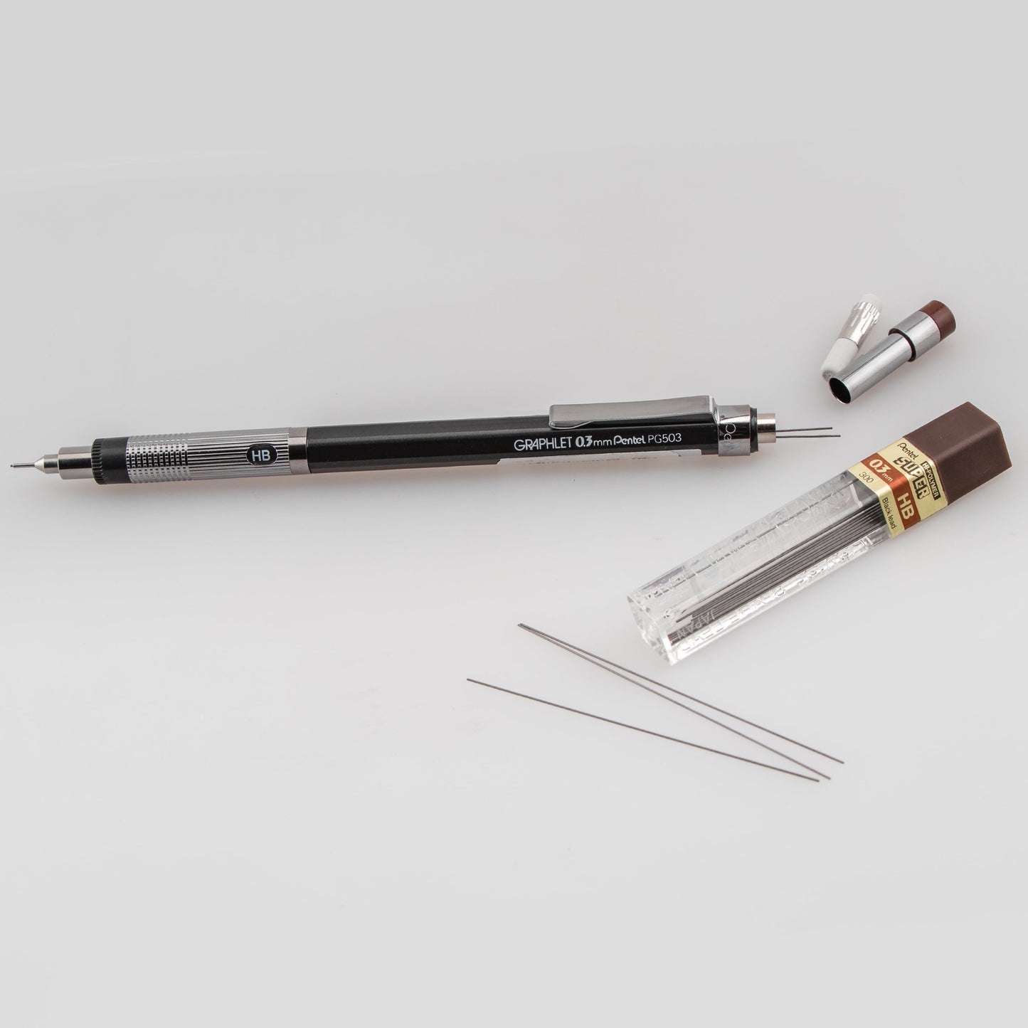 Graphlet Mechanical Pencil (0.3mm) Brown Cap (PG503ED)