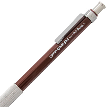 GraphGear 500 Automatic Drafting Pencil (0.3mm), Brown Barrel (PG523E)