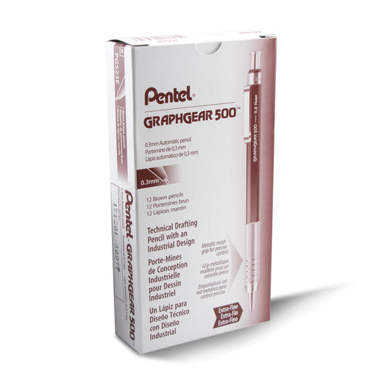 GraphGear 500 Automatic Drafting Pencil (0.3mm), Brown Barrel (PG523E)