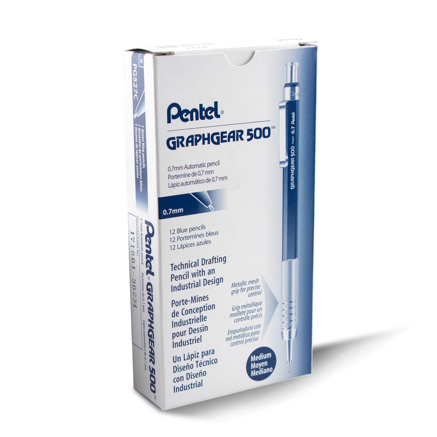 GraphGear 500 Automatic Drafting Pencil (0.7mm), Blue Barrel (PG527C)