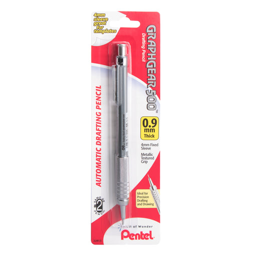 GraphGear 500 Automatic Drafting Pencil (0.9mm), Gray Barrel 1-Pk (PG529BP)