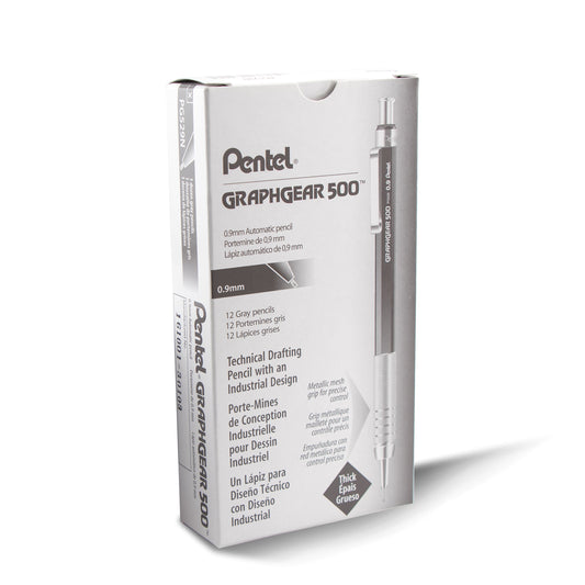 GraphGear 500 Automatic Drafting Pencil 0.9mm, Gray Barrel (PG529N)