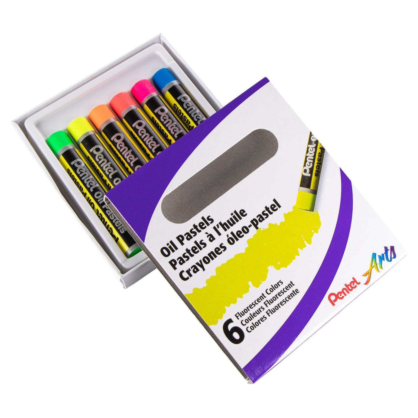Pentel Arts Fluorescent Oil Pastels (PHN-F6)
