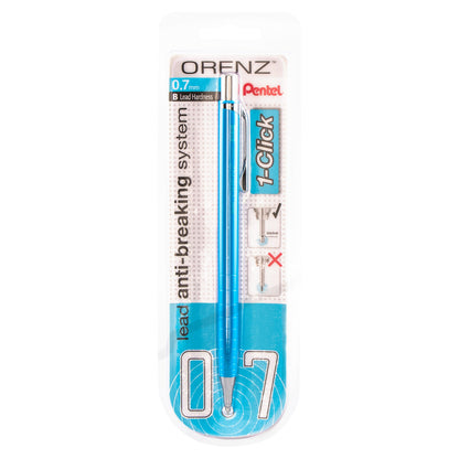 Pentel Arts ORENZ 1-Click Mechanical Pencil (0.7mm) Sky Blue Barrel, 1-Pk, Japan Style Graphics (PP507SPABP)