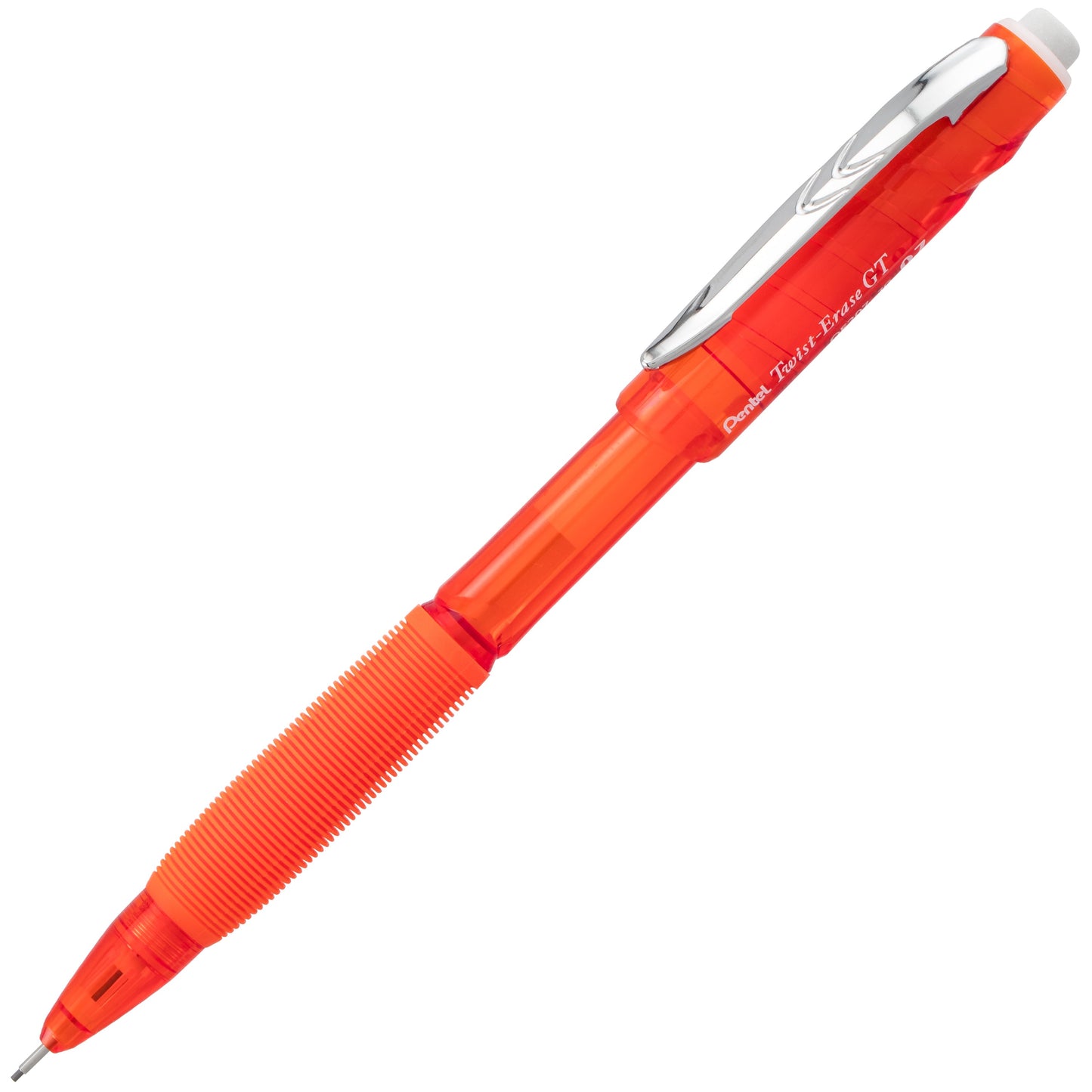 Twist-Erase GT (0.7mm) 1-CLICK Mechanical Pencil Transparent Orange (QE207F)