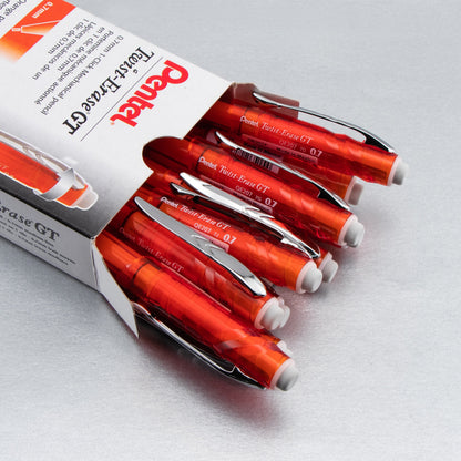 Twist-Erase GT (0.7mm) 1-CLICK Mechanical Pencil Transparent Orange (QE207F)