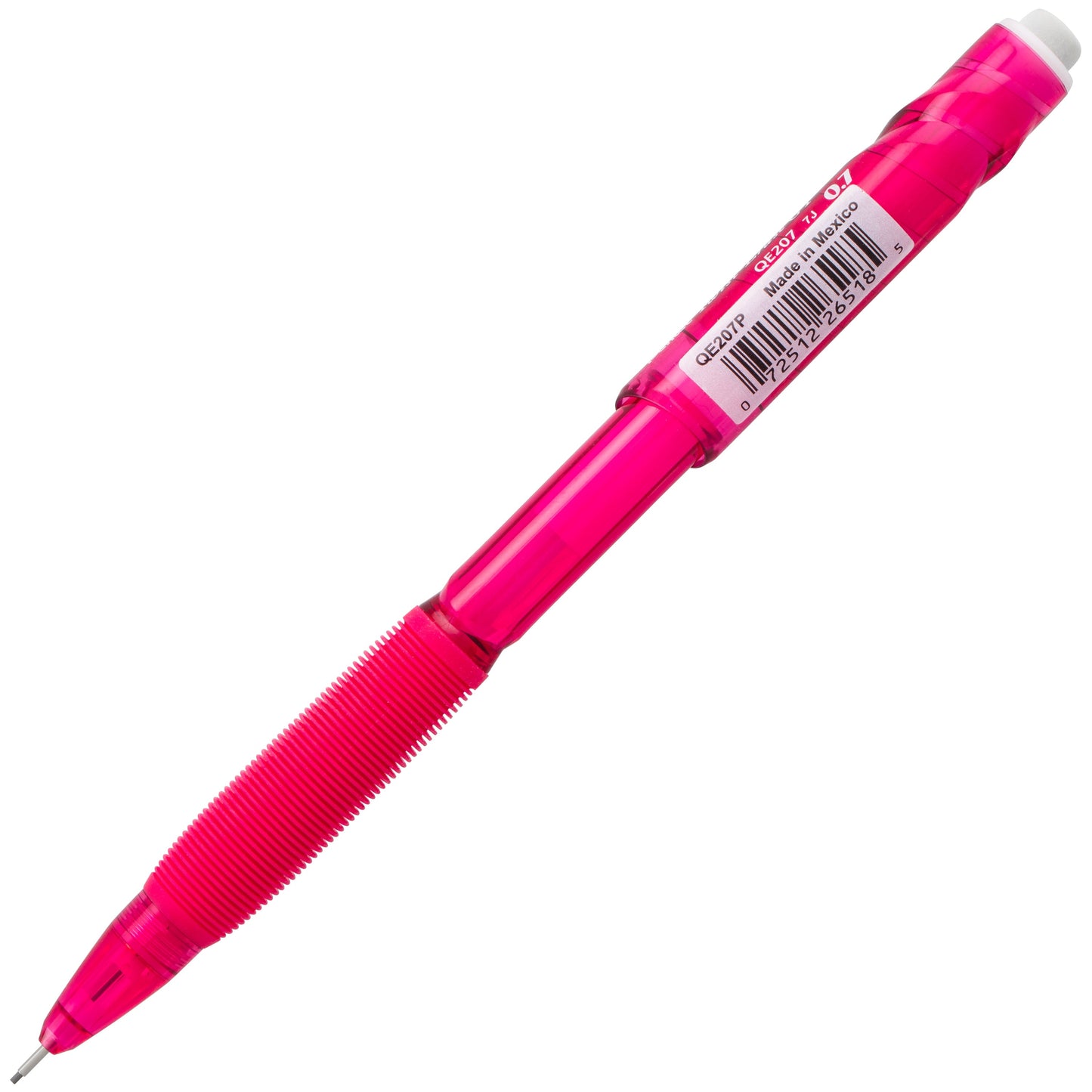 Twist-Erase GT (0.7mm) 1-CLICK Mechanical Pencil Transparent Fuschia Pink (QE207P)