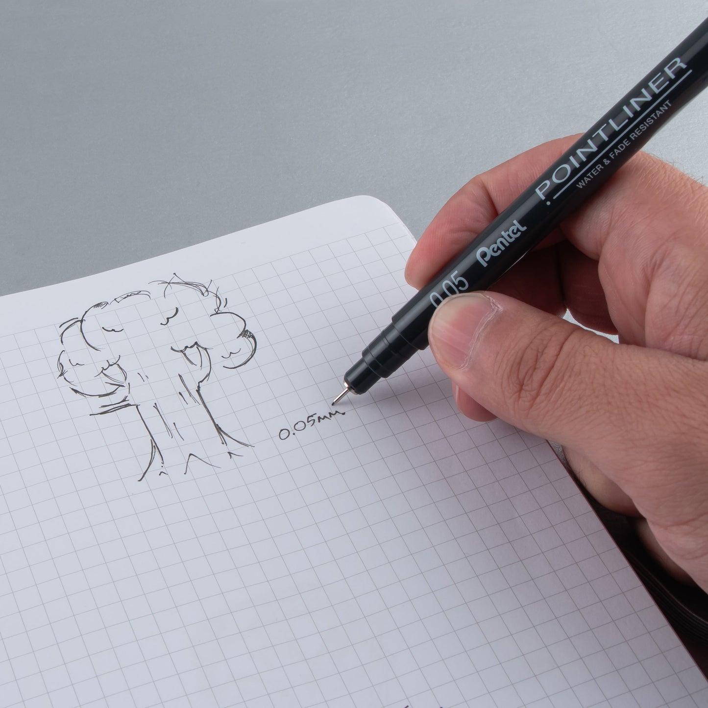 Pentel Arts Pointliner Pen, 0.05mm, Black Ink (S20P-05A)