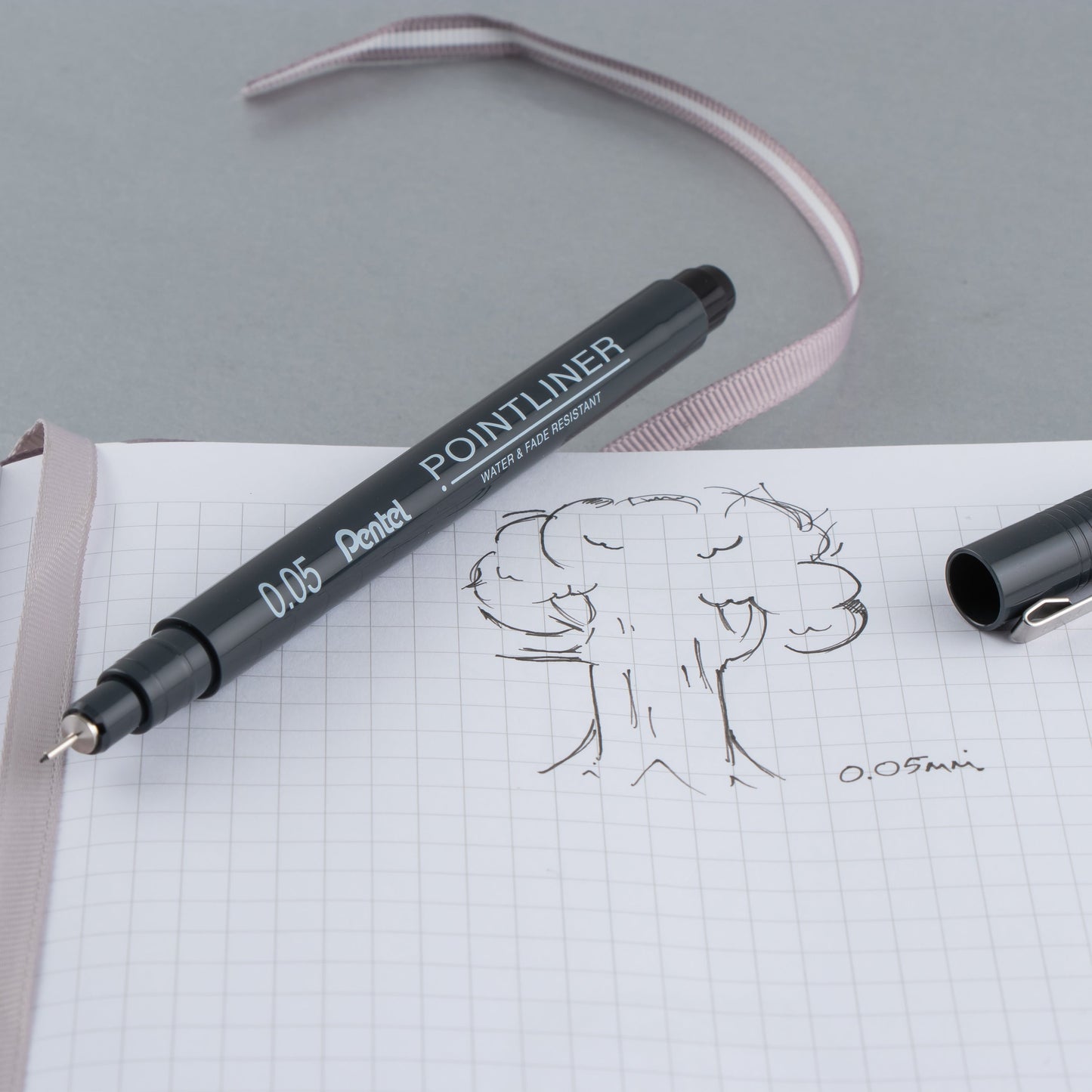 Pentel Arts Pointliner Pen, 0.05mm, Black Ink (S20P-05A)
