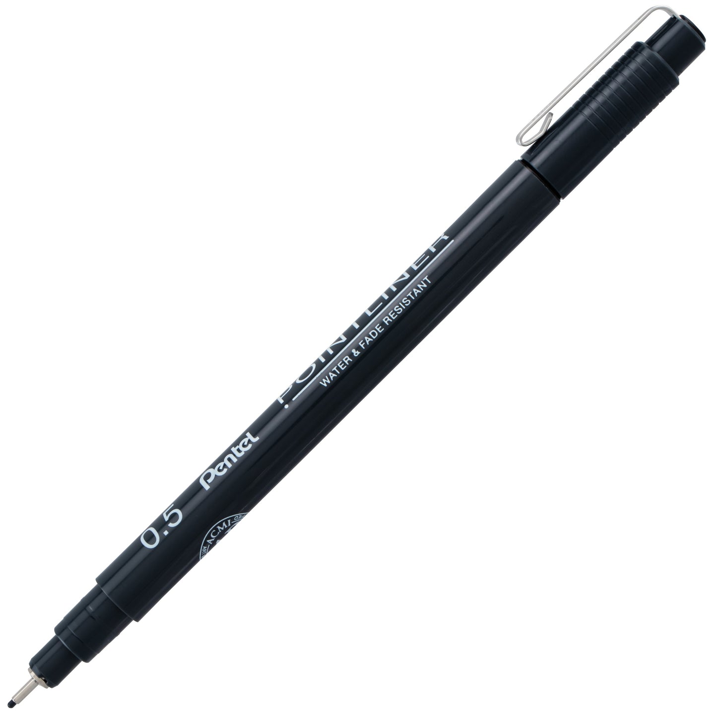 Pentel Arts Pointliner Pen, 0.5mm, Black Ink (S20P-5A)