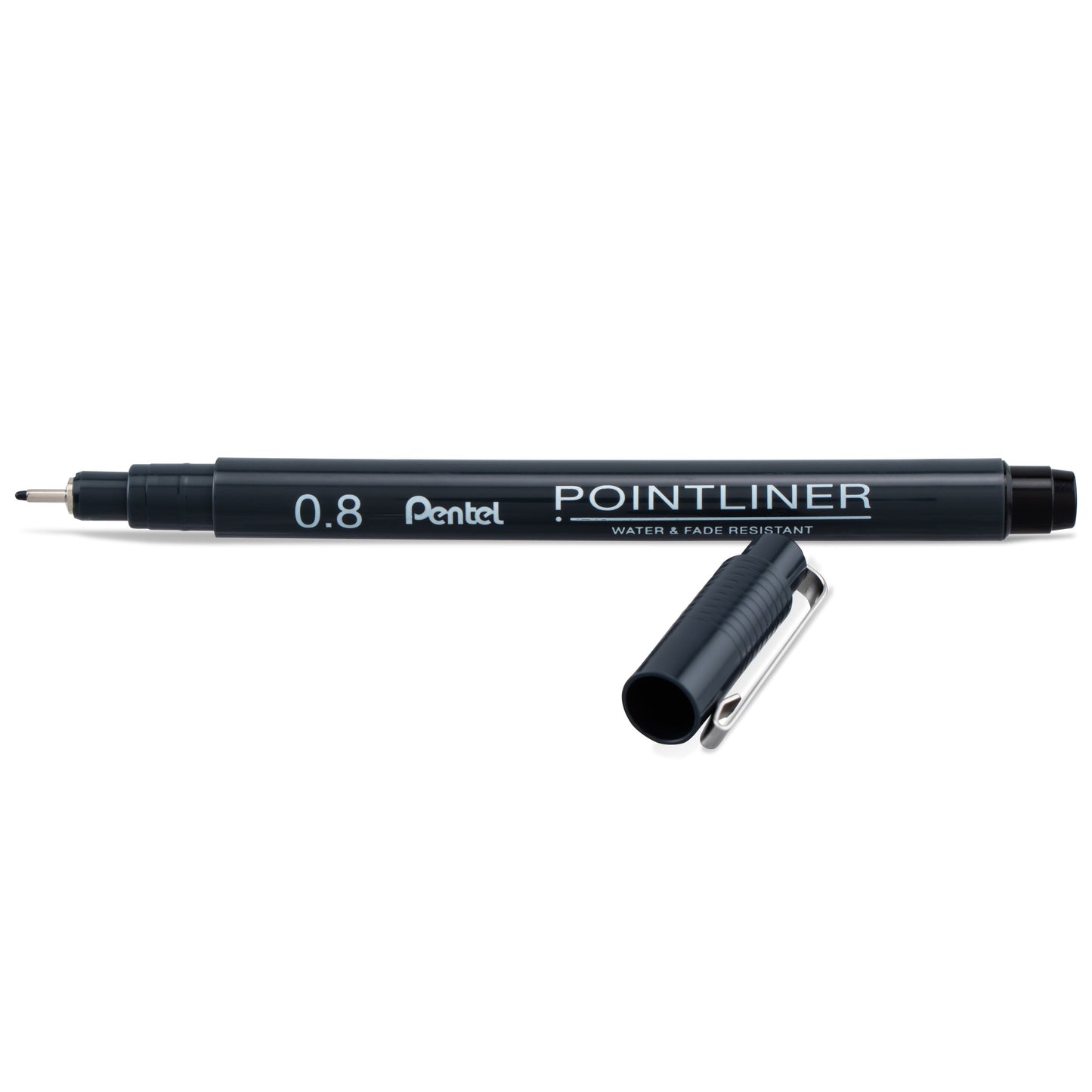 Pentel Arts Pointliner Pen, 0.8mm, Black Ink (S20P-8A)