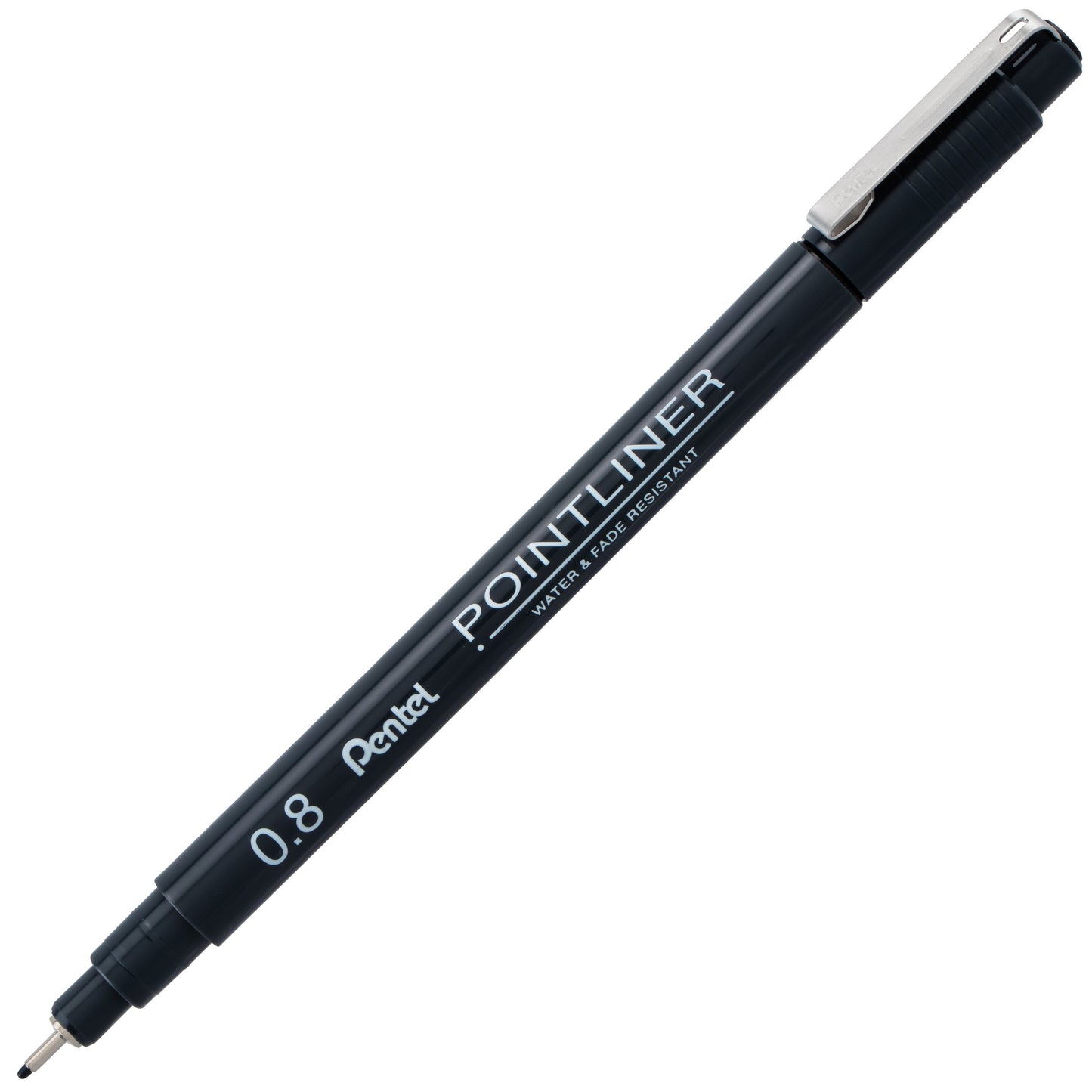 Pentel Arts Pointliner Pen, 0.8mm, Black Ink (S20P-8A)