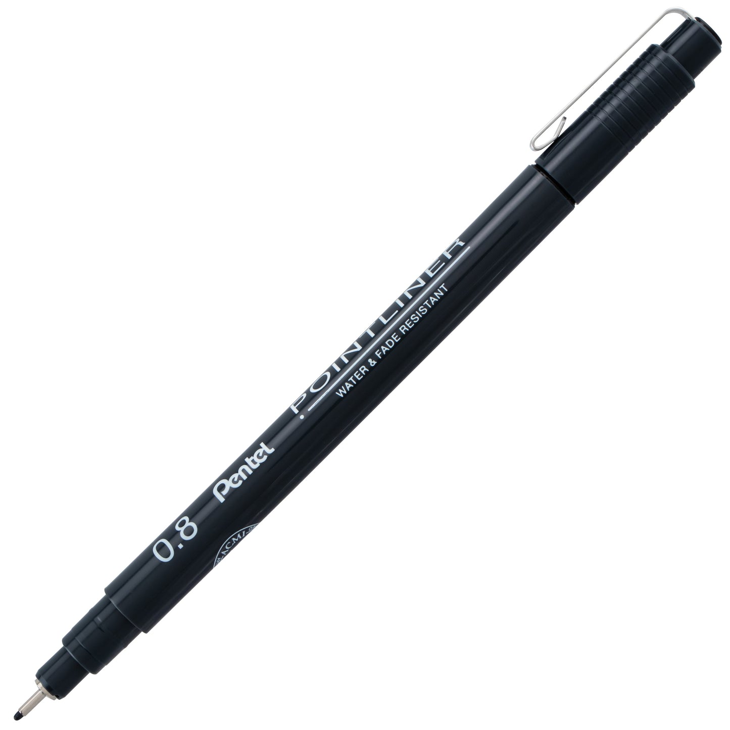 Pentel Arts Pointliner Pen, 0.8mm, Black Ink (S20P-8A)