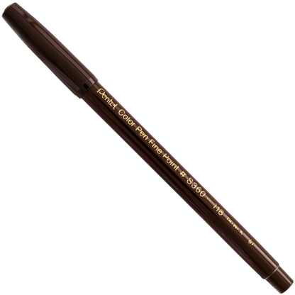 Pentel Arts Color Pen Dark Brown (S360-118)