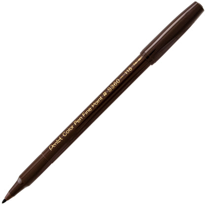 Pentel Arts Color Pen Dark Brown (S360-118)
