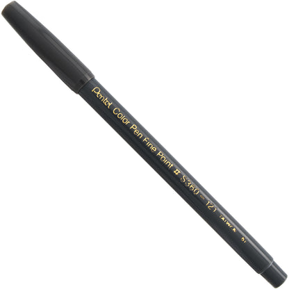 Pentel Arts Color Pen Dark Gray (S360-121)
