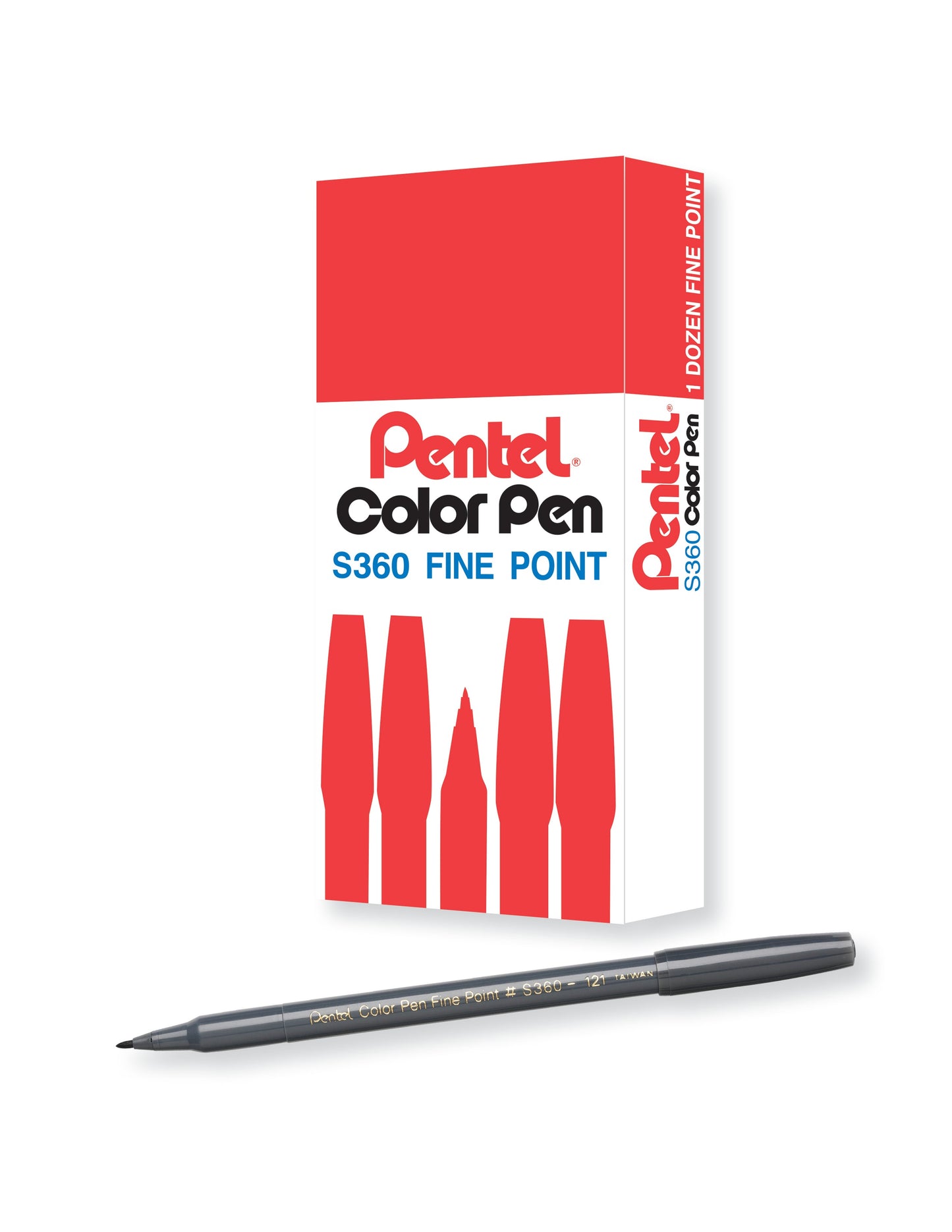 Pentel Arts Color Pen Dark Gray (S360-121)