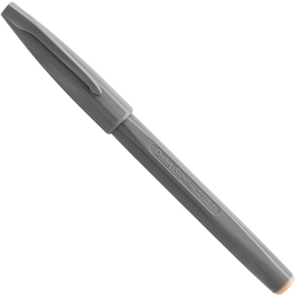 Pentel Arts Sign Pen Fiber-Tipped Pen, Gray Ink (S520-N)