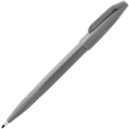 Pentel Arts Sign Pen Fiber-Tipped Pen, Gray Ink (S520-N)